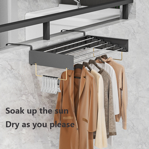 Offre Spéciale Heavy Duty 5 Tiges Type Caché Étendoir À Linge Pliable Étendoir À Linge Mural Pliable - Product Image 6