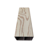 Tubo de Techo Tubular de 100*50mm, Tubo Cuadrado de Madera WPC de 50*50mm para Decoración Interior, Tubo Hueco para Pared, Columna Divisoria de Espacios