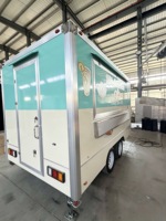 Remorque alimentaire commerciale carrée avec double essieu tandem et équipement de cuisson en acier inoxydable pour la restauration rapide et le service de bière