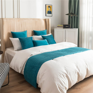 Nhà Máy Khách Sạn Phòng Cưới Thiên Nhiên Giường Runner Giường Runner Trang Trí Đồng Bằng Đơn Giản Trực Tiếp Bán Buôn Khăn Phòng Ngủ - Product Image 2