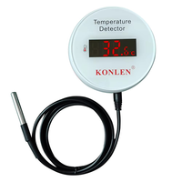 KONLEN Tuya WiFi Capteur de Température en Plastique avec Sonde de 3 Mètres Thermomètre Numérique Smart Life pour Maison, Piscine, Congélateur, Alarme à Distance