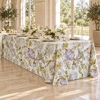 Faible MOQ, Vente en gros usine, Sets de table imprimés personnalisés, Nappes en polyester, Serviettes de table en tissu pour événements hôteliers et mariages
