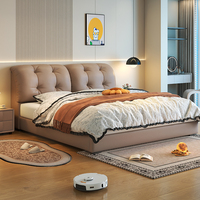 Modernes Verstellbares Ergonomisches Luxus-Bett mit Stauraum - Zweiteiliges Kopfteil aus Nappaleder Queen/King Bettgestell Direkt ab Werk