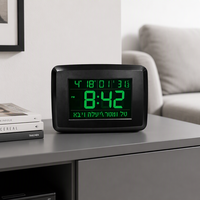 Nouveau réveil numérique à commande intelligente horloge de Table LED carrée pour cuisine salon bureau avec fonction de prière