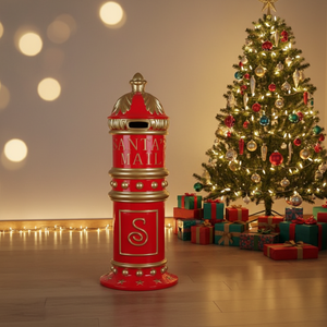 Boîte aux lettres géante interactive de Noël en fibre de verre de 170 cm, taille réelle, pour centre commercial, décoration de Noël - Product Image 1
