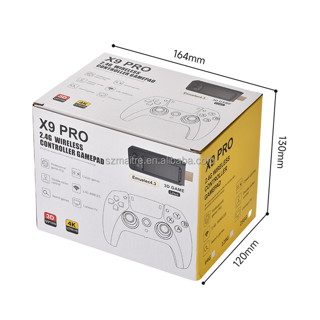 X9 Pro Game Stick HD 30000+ Games Player Box 64GB Wireless Controller Arcade Retro TV Home Video Game Console GD10 X2 Ultra