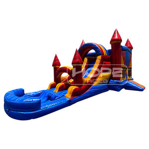 Location extérieure commerciale à double voie Combo en marbre Château gonflable de <span class=keywords><strong>Bouny</strong></span> Maison de rebond et location de fête de toboggan aquatique - Product Image 1