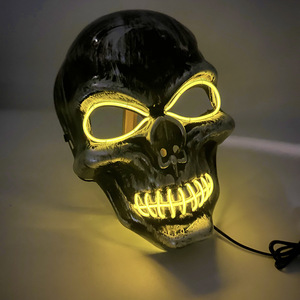 <span class=keywords><strong>Maschera</strong></span> LED a Forma di <span class=keywords><strong>Teschio</strong></span> con Luce Fredda EL, Ricaricabile, Luminosa, Lampeggiante, per Feste di <span class=keywords><strong>Halloween</strong></span>, Tema Horror Fantasma - Product Image 4