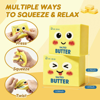 Jouets Squishy en Gros Nouveaux et Améliorés en Forme de Visage Souriant, Squishy Ravioli à Rebond Lent, Jouets Sensoriels Souples et Extensibles à Presser