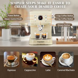 Empstorm 04E commerciale caldo bianco professionale capsula elettrica in polvere Espresso caffè macchine <span class=keywords><strong>con</strong></span> serbatoio di acqua visibile - Product Image 5