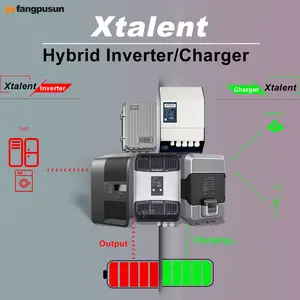 Fangpusun XTH8000-48 dengan Fungsi UPS Pada Grid Mengisi Daya Baterai Inverter 6000W 3000W untuk Rumah untuk Mobil