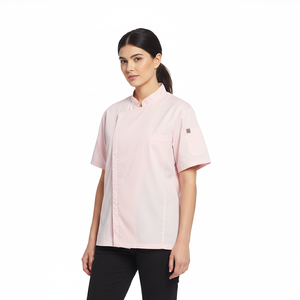 Giacca da Chef a Maniche Corte su Misura <span class=keywords><strong>per</strong></span> Donne, Uniforme <span class=keywords><strong>per</strong></span> Servizi di <span class=keywords><strong>Ristorazione</strong></span>, Catering, Panettieri e Professionisti Culinari - Product Image 2