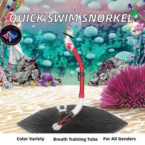 Tubo de Respiración de Entrenamiento de PVC de Entrega Rápida, Multicolor Opcional, Snorkel Clásico de 0.4m para Adultos, Hombres y Mujeres, Buceo - Product Image 2
