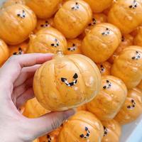 Jouet à presser souple et moelleux en forme de citrouille d'Halloween, jouet sensoriel anti-stress mignon pour la main, idéal pour les fêtes d'Halloween