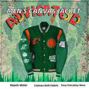 HEBOLDIMPEX Veste Safari Homme Couleur Unie Col Mandarin Grande Taille pour Adolescent Fermeture Éclair Tissu Toile Imperméable Nylon/Cachemire - Product Image 2