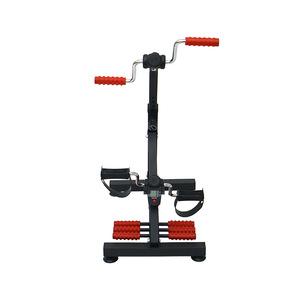 Upper And Lower Limb Rehabilitation Trainer Black Red Foldable With Non Slip Pedals For Home Use Adult <b>Exercise</b> Equipment - Product Image 2