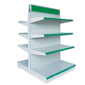 Perforado de doble <span class=keywords><strong>lado</strong></span> tienda góndola estante de la tienda <span class=keywords><strong>al</strong></span> por mayor equipos nuevo diseño estanterías de <span class=keywords><strong>supermercados</strong></span> - Product Image 1
