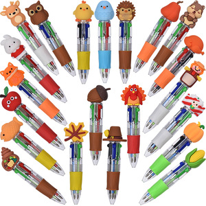 Venta al por mayor de cuatro colores Mini bolígrafos estilo animal marcador de diario multicolor de alto valor 0,7mm para estudiantes Acción de Gracias - Product Image 1