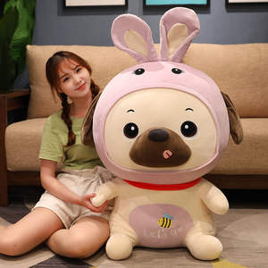 Toptan sevimli köpek uzun kulak <span class=keywords><strong>Bunny</strong></span> tavşan kostüm peluş dolması hayvan oyuncaklar paskalya hediyeler için - Product Image 5