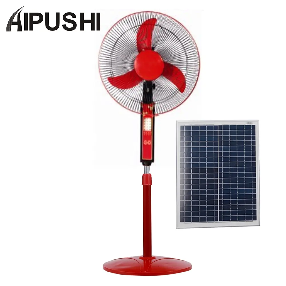 Ailpu — ventilateur solaire, éclairage LED, 12v ac, dc, nouveau design, avec port USB, france, turquie, 2019