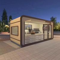 Maison conteneur en forme de pomme avec toit solaire - Structure en acier à assemblage rapide pour une utilisation extérieure écologique et des cafés mobiles