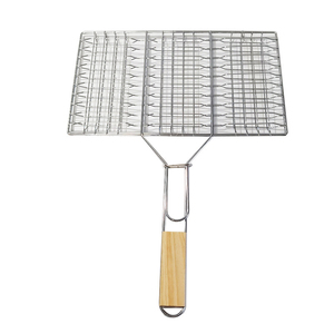 Pince à poisson grillée en métal, grille de barbecue pour camping, pour steak, <span class=keywords><strong>ailes</strong></span> de poulet, saucisses, galettes de hamburger - Product Image 2