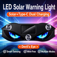 Nouvelle lumière de signalisation arrière de voiture à LED dynamique sans fil « Demon Eyes » à énergie solaire 2026 pour éclairage d'ambiance automobile