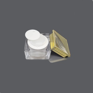 30Ml 50ML 100ML Mist Spray Lotion Bơm Chai Vuông Sang Trọng Vàng Trắng Acrylic Bao Bì Mỹ Phẩm <span class=keywords><strong>Series</strong></span> Set Kem Jar 30G 50G - Product Image 2