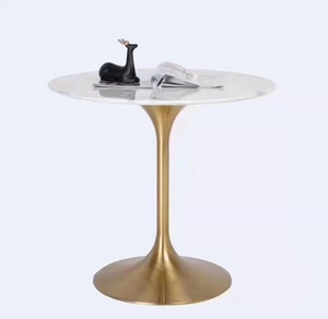 โต๊ะรับรองแขกในล็อบบี้โรงแรม โต๊ะสำหรับเจรจาธุรกิจ โต๊ะนั่งรอ โต๊ะโครงเหล็ก โต๊ะรับประทานอาหารหินอ่อน - Product Image 1