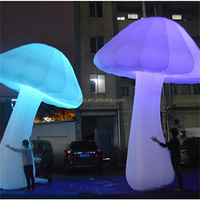 Discothèque scène événement parc décoration multicolore Led éclairé grand arbre géant Ballon champignon gonflable