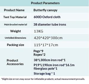 Tente de <span class=keywords><strong>camping</strong></span> extérieure beige en tissu Oxford, une chambre, imperméable et pare-soleil, vente directe du fabricant - Product Image 6