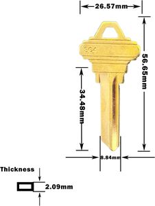 Brass kết thúc chính khoảng trống sc4 6sh1, trống phím sc4 <span class=keywords><strong>Key</strong></span> trống 6 pin giá nhà máy bán buôn, chìa khóa nhà phím - Product Image 5