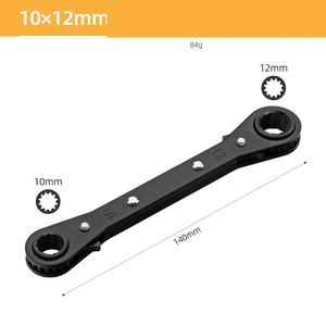 Juego de llaves de carraca excéntricas de doble anillo de acero al cromo vanadio de 5 piezas con fuente de alimentación manual y estuche rígido para reparación automotriz - Product Image 6