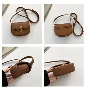 New Fashion Girls Pu Leather Messenger Bag Kids Candy Bag Cross Body Hand Bag With Lock