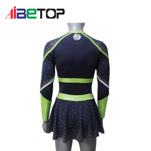 Uniforme de cheerleading <span class=keywords><strong>bleu</strong></span> marine personnalisé OEM pour filles, design de costumes de danse <span class=keywords><strong>bleu</strong></span> marine pour les spectacles - Product Image 3