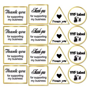 Etichetta in bianco stampabile con bordo dorato adesivo con bordo dorato con codice a barre cerchio impermeabile etichette termiche dirette rotoli - Product Image 2