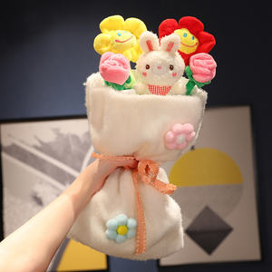 Dropshipping productos 2024 ramo de peluche conejo cerdo ramo de animales de peluche Día de San Valentín cajas de flores para ramos - Product Image 3