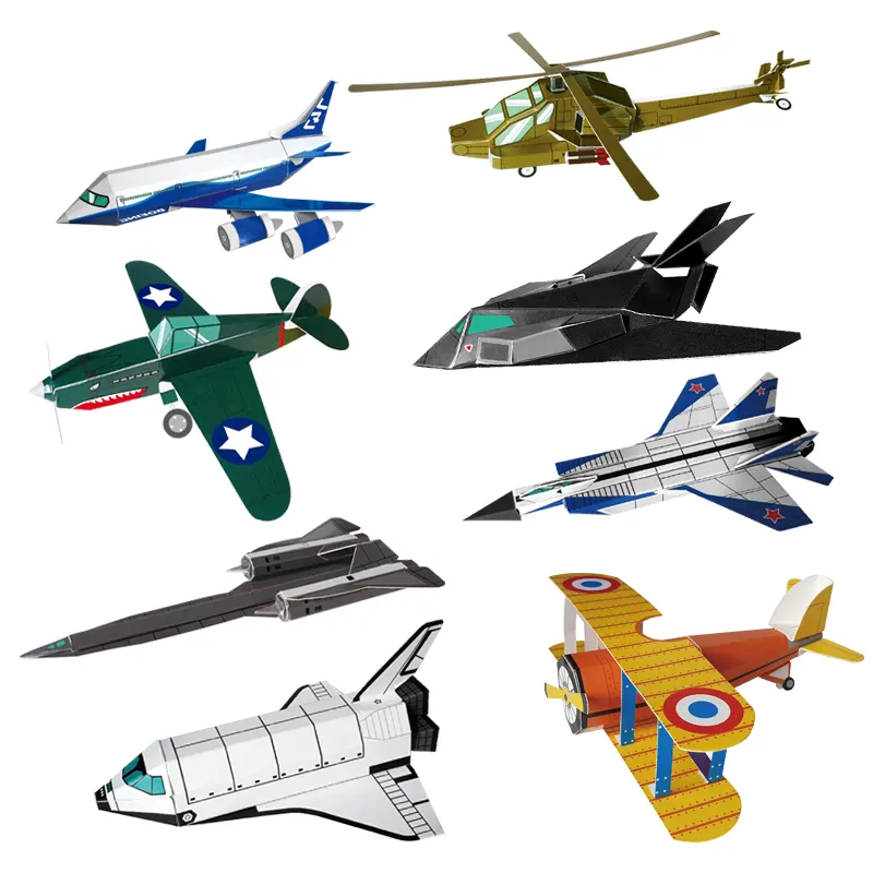 Zhorya DIY creative assembly toys puzzle aircraft model paper 3D puzzle plane
