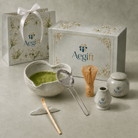 Ensemble de matcha en céramique personnalisé Anji Newell avec logo, kit de 8 pièces comprenant un bol à thé et un support pour fouet, pour restaurant, café, hôtellerie et cadeau