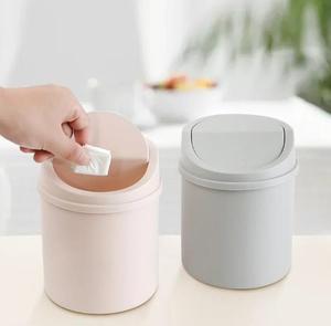 <span class=keywords><strong>Mini</strong></span> cubo de basura de escritorio, tubo pequeño con cubierta, cubo de basura para dormitorio, cubo de basura para limpiar el espacio de trabajo, caja de almacenamiento de cocina, cubo de basura de escritorio para el hogar - Product Image 3