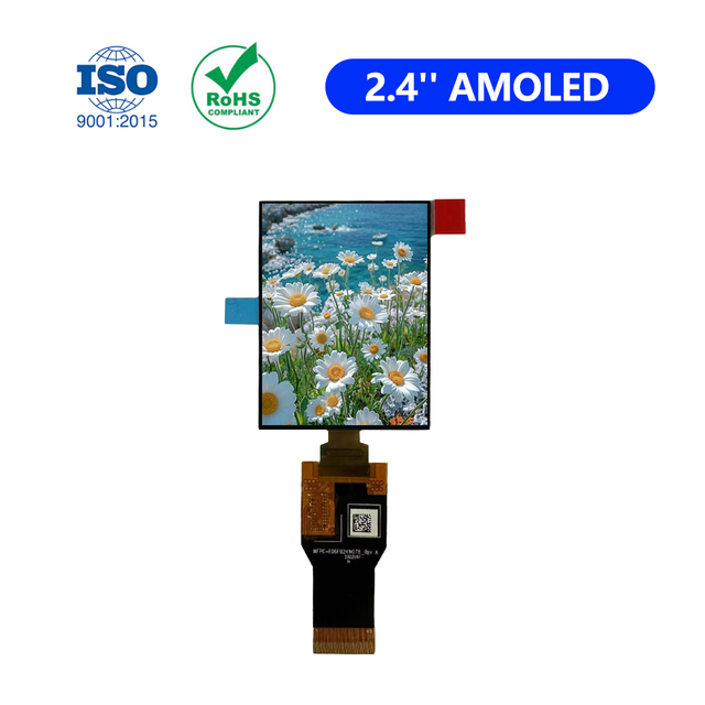 2.4 Inch AMOLED Wide Temperature 880 Luminance Sunlight Readable Display Module with 450x600 Resolution SPI/MIPI/MCU Interface