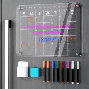 Acryl Magnetische Droog Wissen Board Wekelijkse Kalender Voor Koelkast