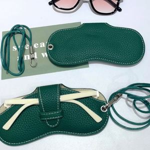 Factory Custom Logo Sunglasses Storage Bag Pressure Resistant Ins Eyeglasses <b>Case</b> Anti-lost Lanyard <b>Glasses</b> Protective Cover - Product Image 3