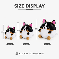 Peluche chien Corgi mignon en coton PP, jouet anti-stress, emballage personnalisé, logo, cadeau, faible MOQ, service OEM ODM, le meilleur