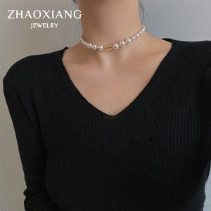 Collares de Perlas de Agua Dulce para Mujer, Gargantilla de Aleación, Diseño de Moda 2025 - Product Image 4