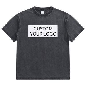 Camiseta de Hombre Personalizada con Serigrafía, Tejido Sólido, Diseño Gráfico Lavado, 100% Algodón, Estilo Vintage, Oversize, Streetwear - Product Image 1