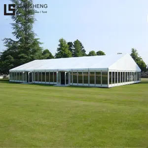 Tenda trasparente della struttura della lega di alluminio con la parete laterale di vetro ed il chiaro tetto del PVC per la tenda del partito di evento di nozze