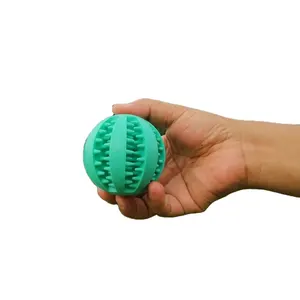 歯のクリーニング固体ゴムボールペットのおもちゃ咬傷に強い無毒の犬猫と犬のペット製品のためのインタラクティブボールのおもちゃ