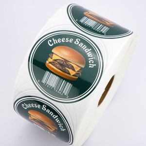 Étiquette autocollante ronde pour sandwich au fromage avec code-barres pour l'emballage alimentaire - Product Image 3