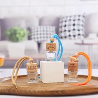 Diffuseur de parfum portable personnalisé pour voiture avec bouchon en bois, flacon diffuseur d'huiles essentielles pour voiture